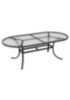 Acrylic 84 X 42 Oval Umbrella Dining Table Commercial Residential Patio Tables Tropitone