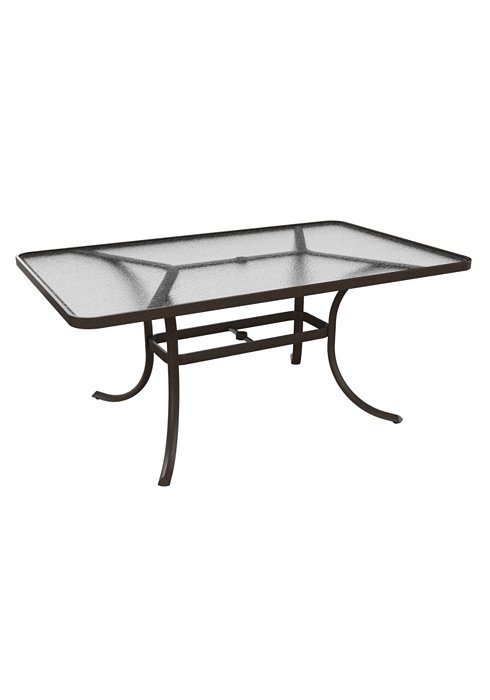 acrylic rectangular patio dining table
