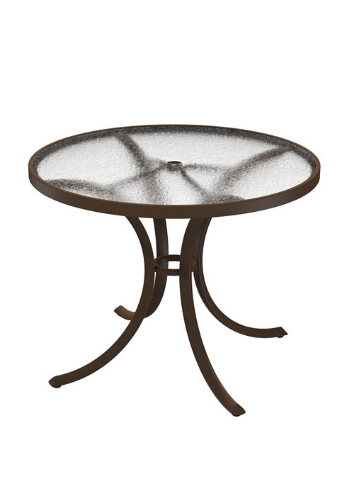 round acrylic outdoor dining table