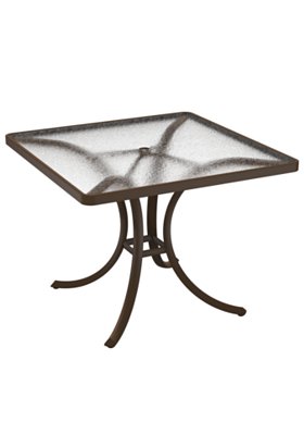 square acrylic patio dining umbrella table