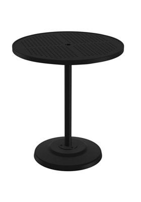 Boulevard 36 Round Kd Pedestal Bar Umbrella Table Commercial