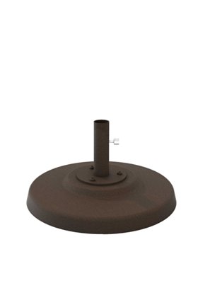 Cement Filled Aluminum Base, 20" Round, 1.5" Pole, Table Height