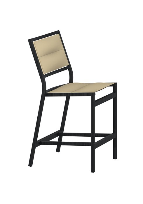 outdoor padded sling armless counter height stool