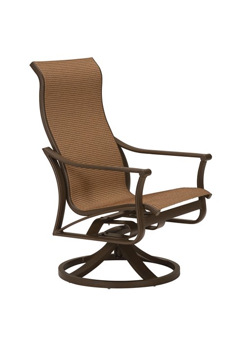 patio sling high back swivel rocker 