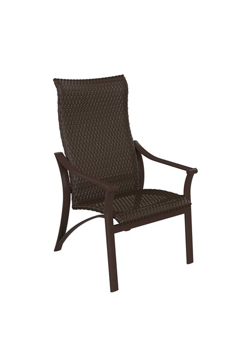 outdoor woven high back dining chair