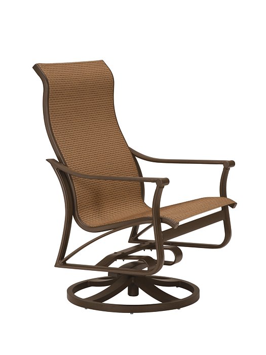 patio sling swivel action lounger