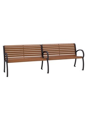outdoor faux wood slate bench 