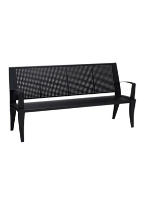 outdoor bench with back and arm