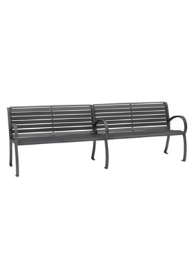 patio slat bench with back and arms