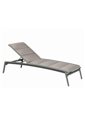 modern outdoor padded sling chaise lounge