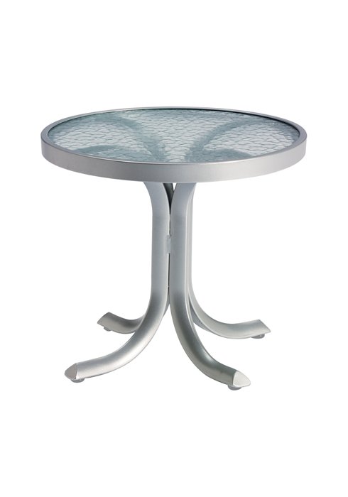 round acrylic patio tea table