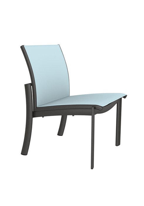 outdoor relaxed sling side chair