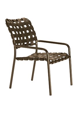 patio cross strap dining chair