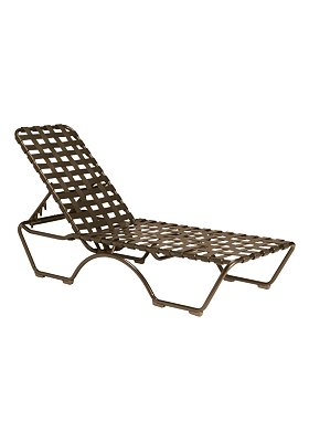 patio cross strap chaise lounge