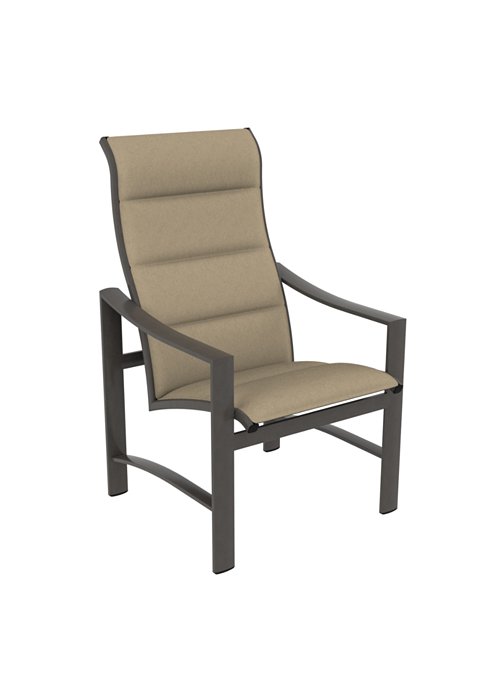 padded sling high back outdoor dining chair