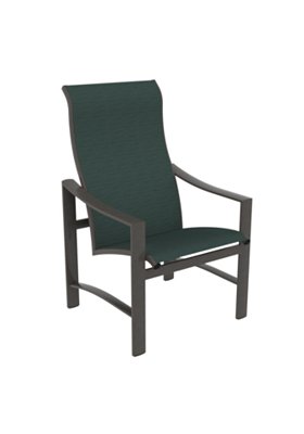 patio sling high back dining chair