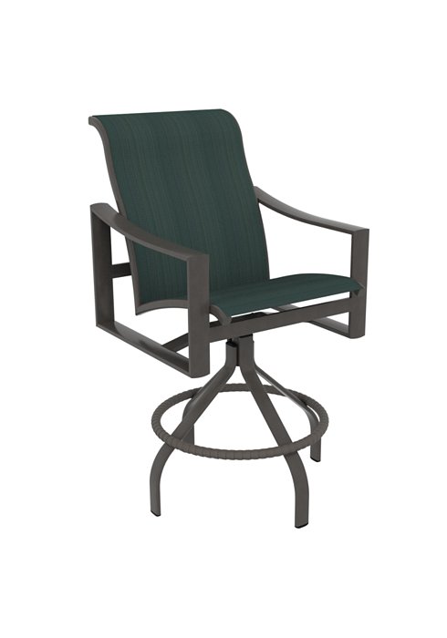 outdoor sling swivel bar stool