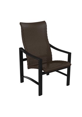 woven high back outdoor dining chair