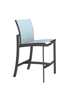 relaxed sling armless patio bar stool