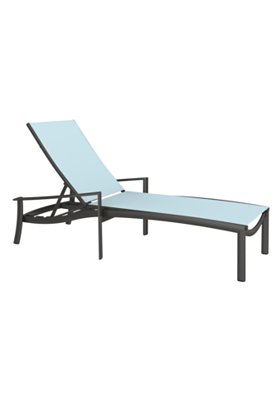 relaxed sling outdoor chaise lounge