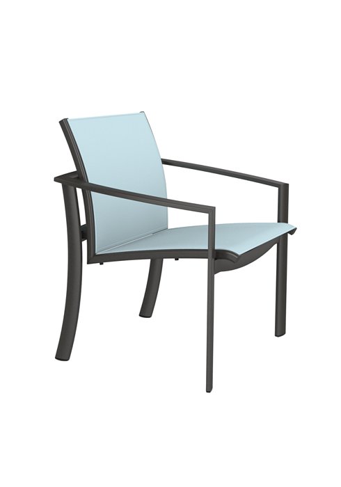 relaxed sling outdoor dining chair