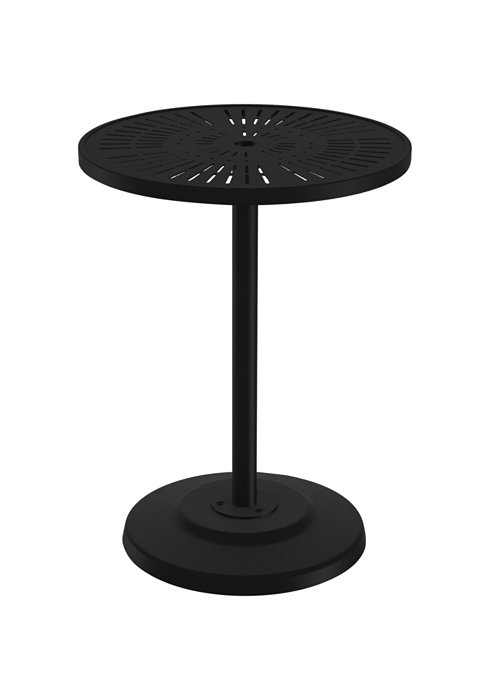 aluminum pedestal round bar table