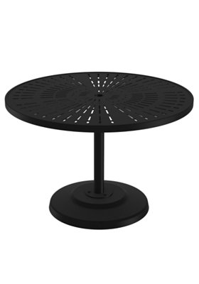 patio pedestal round dining table