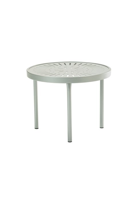 aluminum round patio tea table