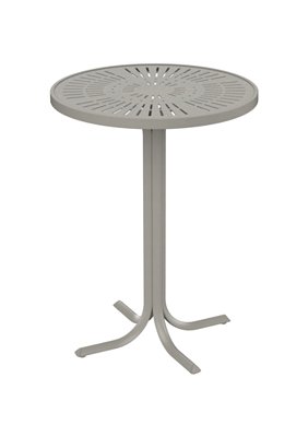outdoor round aluminum bar table