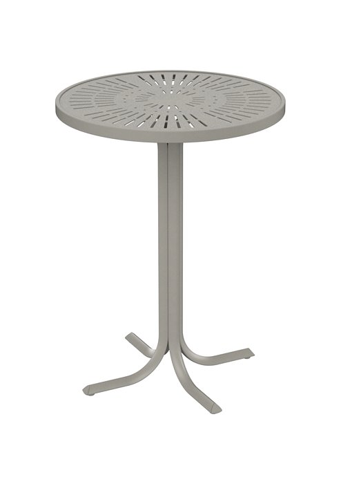 outdoor round aluminum bar table
