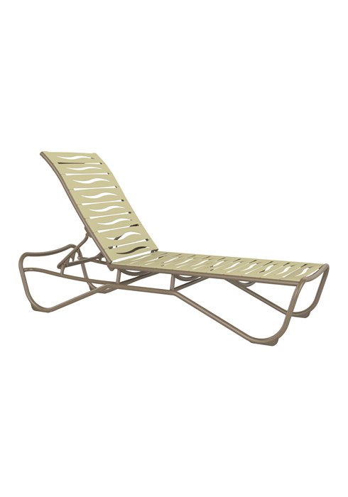  armless patio chaise lounge wave segment