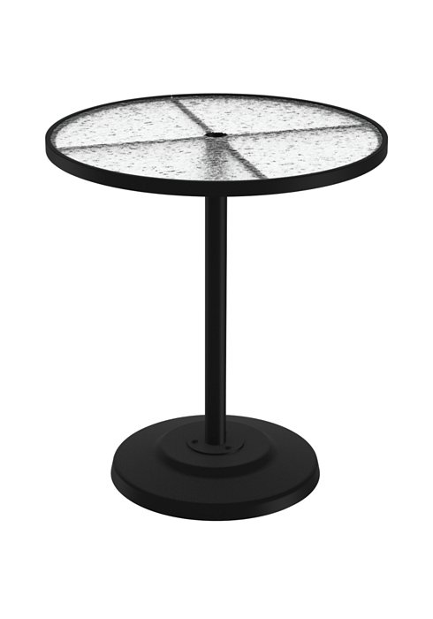 acrylic patio round pedestal bar table