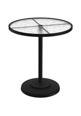 acrylic patio round pedestal bar table