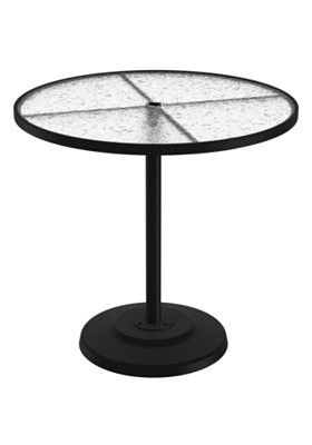 round acrylic pedestal patio bar table