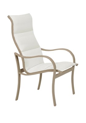 high back dining chair outdoor padded sling
