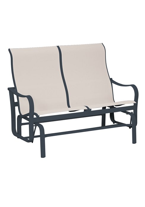 patio modern sling double glider