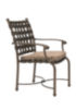 Sorrento Strap Dining Chair With Seat Pad Outdoor Patio Furniture Tropitone