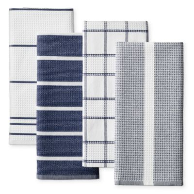 Williams Sonoma Super Absorbent Waffle Weave Towels - Navy Blue