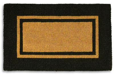 Double Border Doormat - 22 x 36, Black