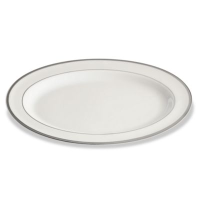 Pickard Signature Oval Platter - Platinum, Monogram