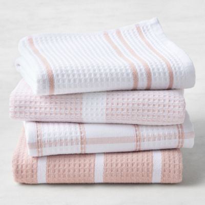 Williams Sonoma Super Absorbent Waffle Weave Towels - Set of 4, Dusty Rose