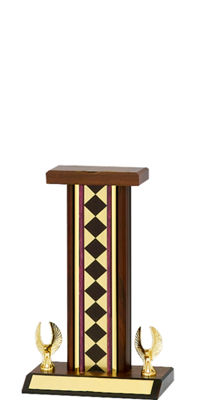 14-16" Diamond Walnut-Tone Trophy with 2 Eagle Base