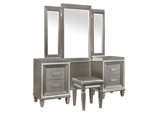 Amancio Vanity Dresser With Mirror Furniture Row