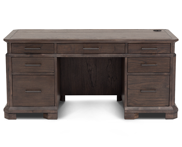 Gray S Peak Executive Desk Furniture Row