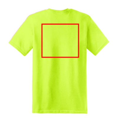 T-shirt Safety Green co-marqué