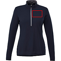 Ladies Navy 1/4 Zip Co-Branded Pullover