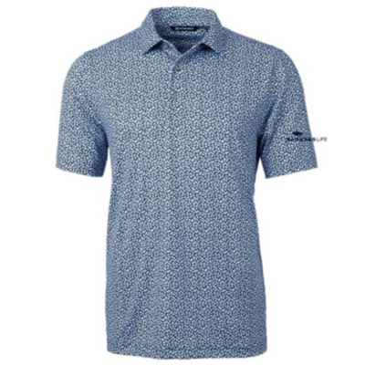 Cutter & Buck Pike Magnolia Print Stretch Men's Polo