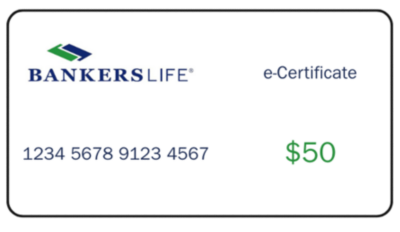 Bankers Life $50 Gift Card