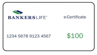 Bankers Life $100 Gift Card