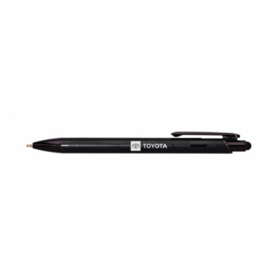 Black pen with Toyota logo printed in white